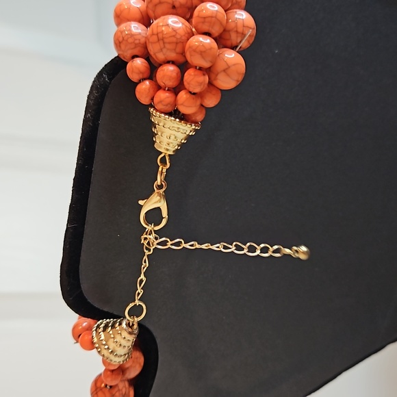 Coral Marble Multilayer Necklace - Picture 4 of 4
